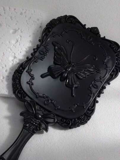1 قطعة مرآة مدمجة بتصميم محمول بنمط فراشة عتيق، هدية للصديقة في عيد الهالوين
