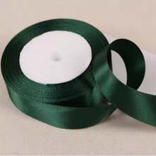 1 Stück 25 Yards Weihnachtsdeko Satinband, Dunkelgrün, geeignet für DIY Basteleien, Geschenkverpackung, Schleifen, Partys, Hochzeiten, Weihnachtsdekorationen - Verschiedenfarbig - Übersicht 5