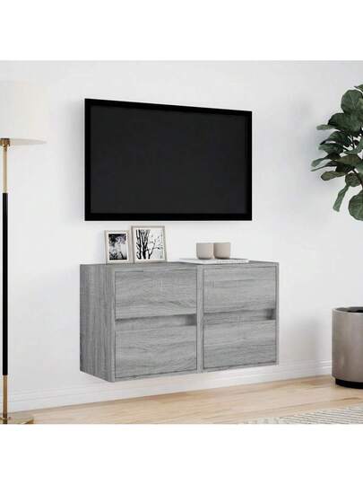 VidaXL TV Wand Units LED Pcs 41x31x45 Cm Grijs Sonoma Oak view 4