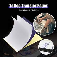100 peças~/20 peças Tamanhos Disponíveis Papel de Transferência de Tatuagem, Papel de Modelo de Tatuagem, Papel de Cópia, Suprimentos de Tatuagem, Papel Térmico de 4 Camadas Tamanho A4, Renderização Instantânea, Formato Preciso Sem Borrão, Adequado Para Uma Variedade de Padrões Criativos, Compatível Com a Maioria das Máquinas de Transferência, Acessórios de Máquina de Transferência de Tatuagem, Essencial Para Artistas de Tatuagem Criarem Tatuagens de Alta Qualidade, Presente