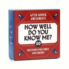 50 Funny And Thought-Provoking Family Gathering Card Game Questions - Small Size Cardboard "50 Things To Do After Dinner" And "50 Puzzles For Adults And Family" - Fun Conversation Starters For Game Nights And Parties, Suitable For The Whole Family, Bright Box Design, High-Quality Question Cards - màu sắc - Xem 4