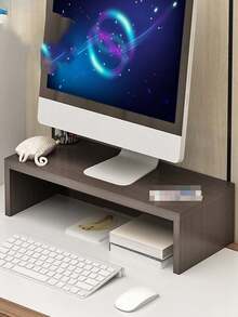 1pc Monitor Stand Riser Wood Monitor Riser Stand Computer Monitor Stand Desktop Oraganizer Shelf For Office Desk Computer
