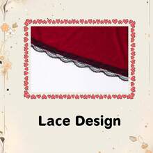 Burgundy Velvet Black Lace Hooded Velvet Cape Women's Cape Christmas Cosplay Party Fancy Cape