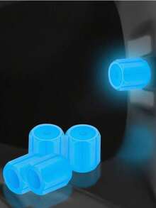 4pcs Car Tire Valve Stem Caps Fluorescence, Luminous Air Caps Cover, Universal For Cars, Bike, Trucks And Motorcycles, Bicycle Lighting Accessories