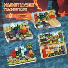 78-200pcs Magnetic Building Blocks Game-Based Build Magwonder Cave World With Magnet Construction Toys STEM Sensory Gift For Boys Girls Birthday - Multicolor - View 9