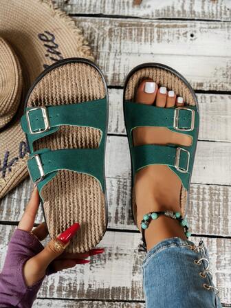 2025 New Arrival Casual Beach Fashionable Rope Bottom Slippers