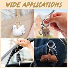 2 Stücke Drehwirbel-Karabinerhaken, Doppelöffnungs-Drehwirbel-Schnappverschluss Metallkarabiner mit Feder-O-Ringen -Karabinerverschluss für Schlüsselanhänger, Taschen, Geldbörsen, Lanyards, DIY-Basteleien