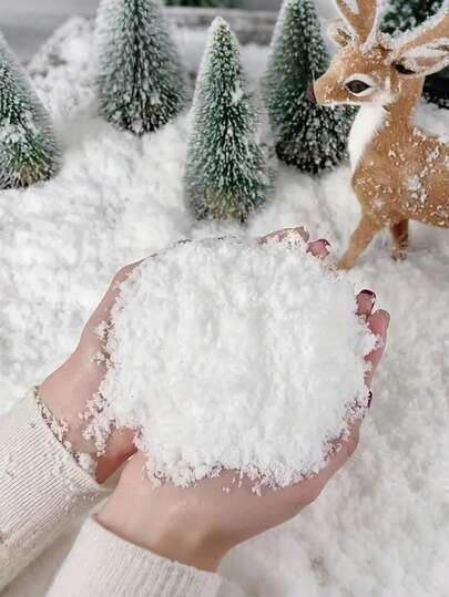 300g Christmas Decoration Snowflakes, Fake Snow Powder And Artificial Snow - Ideal For Holiday Scene Decoration, Theme Party Decor And Christmas Decoration. Can Be Used As Christmas Gift, Christmas Ornament, Home Decor, Party Decoration, Room Decor, Winter Christmas Decoration, Home Christmas Gift, Christmas Decoration