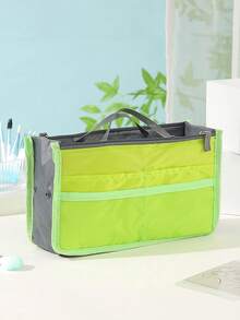 New Multi Functional Double Layer Zipper Bag With Convenient Travel And Large Capacity Divided Storage Bag, Handheld Lightweight And Large Capacity Makeup Bag, Double Zipper Thickened Toilet Bag, Multi Functional Data Cable Storage Bag, Sorting And Divided Storage Bag