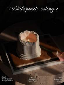 1个石膏蜡烛造型香薰蜡烛，欧美香氛蜡烛，适合摄影纪念日、生日等场合装饰，高品质，家居装饰，房间装饰，婚礼装饰，桌面装饰，送给亲朋好友的香氛礼物，毕业季、圣诞节装饰，圣诞礼物 - 白色 - 查看 8