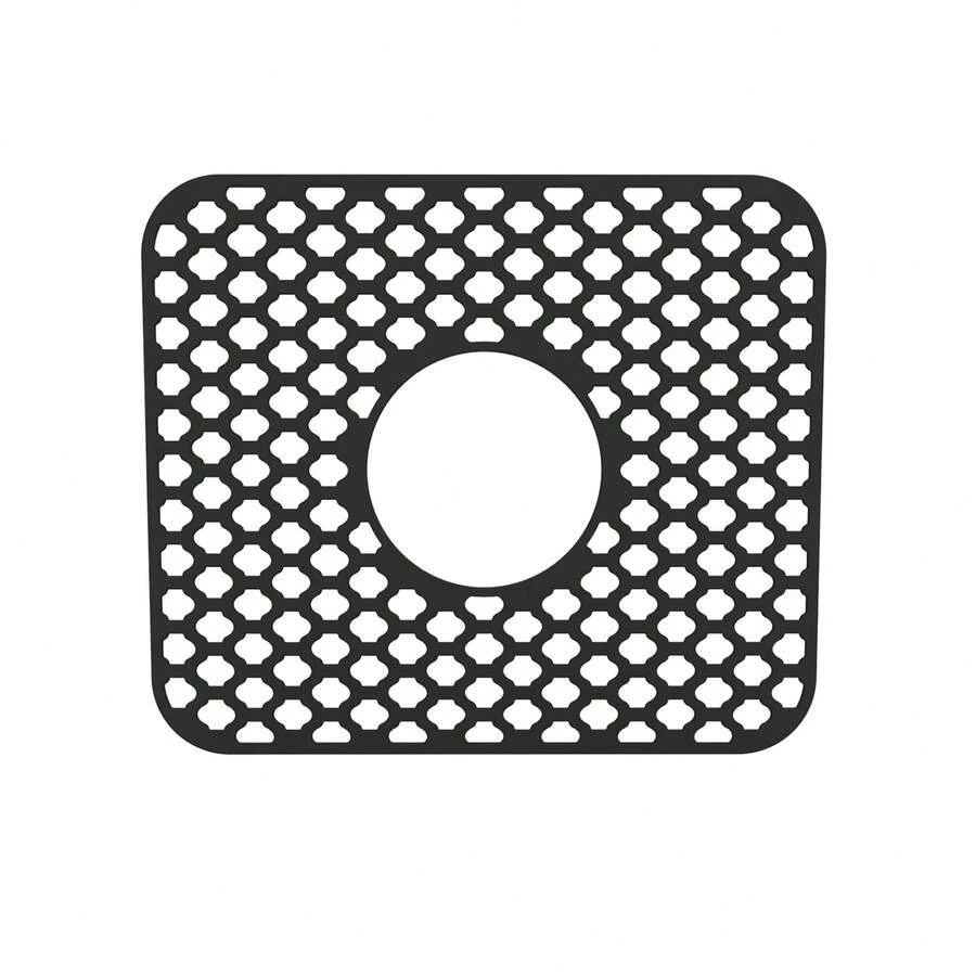QiLai01 Silicone 13.79" X 11.82" Sink Mat, Black