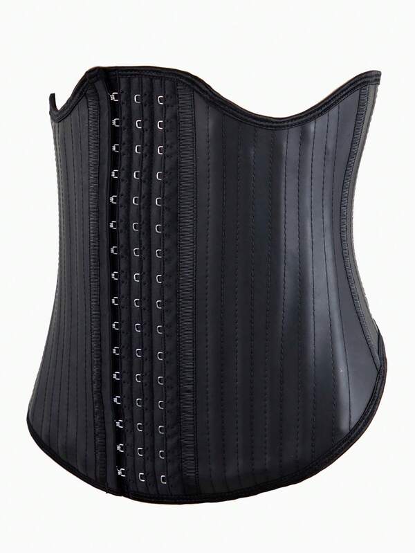 Modellatore di corpo da donna con 25 stecche in acciaio, cintura modellante vita, corsetto in lattice, shapewear stringivita, 3 file di ganci e anelli