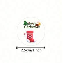 1 Roll Christmas & Winter Sticker Pack, 500 Sheets/Roll, Vinyl Stickers For Scrapbooking, Diary, Notebook, Laptop, Bumper, Skateboard, Water Bottle, Computer, Phone, Cartoon & Anime