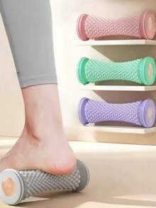 1pc Foot Massage Roller With Speed Control - Deep Tissue Massage Textured Surface, Medium Firmness, Manual Operation, Suitable For Yoga & Fitness Enthusiasts, Home Fitness Experience, Yoga Accessory, Fashionable Design, Durable Structure