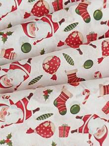 5/10/20pcs Christmas Tree Pattern Colorful Wrapping Paper, Size 19.69 X 13.78 Inches, Suitable For Wedding, Christmas, Birthday Gift Wrapping, Bouquet Filler, Party Favor And More