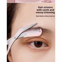 Must-Have For Beginners! 3-Piece Eyebrow Scissors & Trimmer Set – Crescent Shape Fits Brow Bone + Macro Precision Trimming + Portable & Scratch-Proof, Effortlessly Create Natural Eyebrows - Pink Combo Pack - View 4