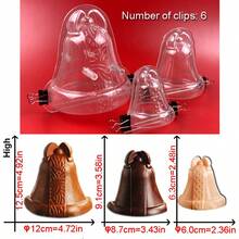 3pcs Christmas Bell Chocolate Mold, 3D Stereoscopic Christmas Chocolate Candy Mold, PC Material Filled Chocolate Candy Making Tool - Transparent - View 2