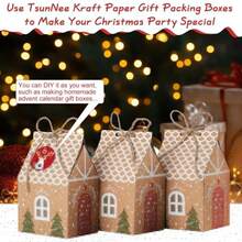 50/30/5 pezzi Grandi scatole regalo per feste di Natale, scatole regalo da tavolo per feste di Natale, scatole regalo natalizie per decorazioni per feste di Natale, calendario dell'Avvento fai-da-te