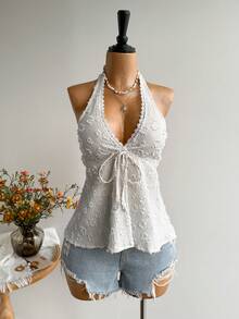 Rusttydustty 女士露背休闲度假波西米亚风沙滩装，适合情人节、新年、派对、复活节、夏威夷音乐节、热带假日等场合