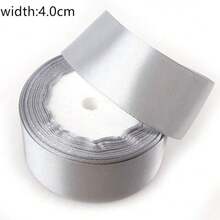 1 Roll 25 Yards Grey Polyester Satin Ribbon, Gift Box, Candy Box, Cake Box, Flower Decoration Satin Ribbon, DIY Decoration Ribbon - Grey - View 6