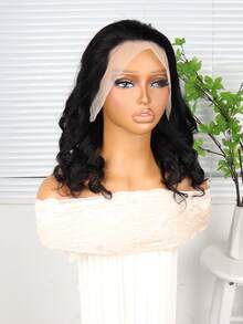 Tóc giả bob gợn sóng thanh lịch dành cho nữ, tóc pha trộn giữa tóc thật và sợi tổng hợp cùng sợi protein, ren phía trước 13x4, mật độ 180%, tóc thật đã được tỉa sẵn, màu tự nhiên/nâu/đỏ tía/cam (tóc giả bob dài 8-16 inch). Tóc pha trộn đa năng, phù hợp cho sử dụng hàng ngày, dự tiệc, cosplay, quà Giáng sinh. - SNatural - Xem 4