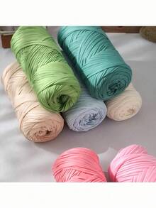 1/2 件优质 T 恤纱线，400 克（200 克 * 2），2 包优质高弹力编织碎布纱线，高弹力绳纱，纱线，钩针纱线，优质高弹力编织碎布纱线，适用于手工编织袋、篮子、地毯、鞋子、家居装饰和 DIY 工艺品，有多种颜色可供选择。 - 彩色 - 查看 12