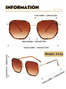 1副复古几何框男女通用时尚装饰眼镜，金色镜框，复古波西米亚风格，适合日常装饰、派对活动、理想礼物之选、婚礼配饰、派对、圣诞节时尚装饰眼镜 - 彩色 - 查看 4