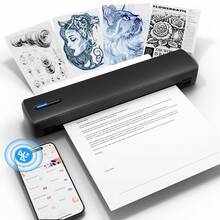 Portable Printers Wireless For Travel, Inkless Thermal Printer, Small Bluetooth Mobile Compact Printer Support 8.5" X 11" US Letter & A4,Compatible With IPhone Phone Laptop For Home Car Office Receipt