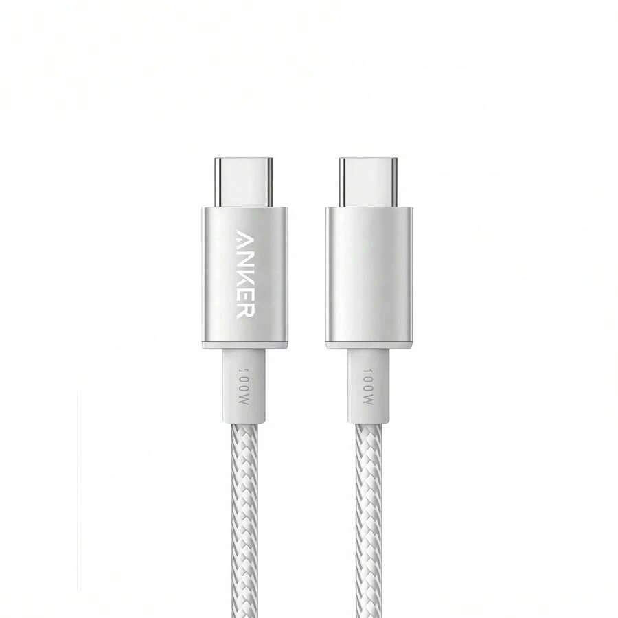 anker Cablu de încărcare rapidă durabil A875, potrivire inteligentă a cipului pentru cel mai bun curent, corp de cablu îngroșat, anti-îndoire și anti-tragere, încărcare de înaltă eficiență, alb