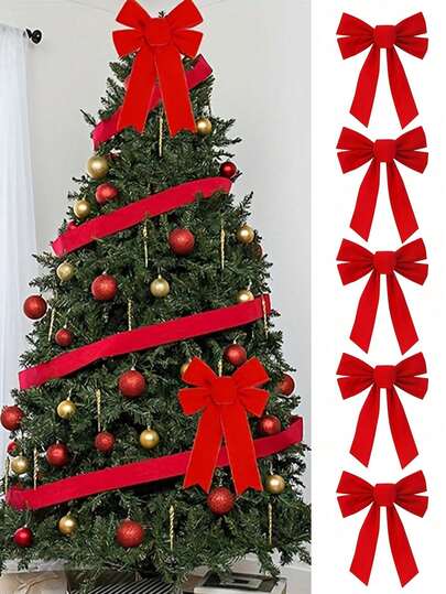 1 pieza Lazo de corona de Navidad nuevo, perfecto para coronas de Navidad, regalos grandes y fiestas, decoraciones navideñas interiores o exteriores, decoraciones de escena, decoraciones navideñas, decoraciones de habitación, decoraciones del hogar, decoraciones de oficina