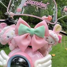 1pc Bow Decor For Motorcycle Helmet, Car Tail, Ski Helmet, Electric Bike Helmet, Motorcycle, Electric Bike, Bicycle Accessories, Cycling Gear, Skiing Accessories, Riding Decoration, Skiing Decoration, Christmas Helmet Decor, Halloween Helmet Decor, Day Of The Dead Helmet Decor