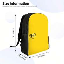 1pc Brick Face Cat Eye Glasses Design Backpack - Lightweight, Adjustable Straps, Zipper Closure, Machine Washable - Ideal For Office, School, And Gifts, Casual Daypack|Playful Design|Sturdy Construction, Cat Backpack, For Teenager - 彩色 - 查看 8