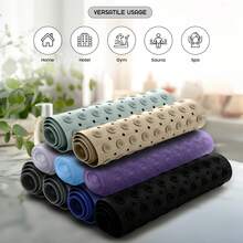 1pc Bath Mat - Lux Decor Non-Slip Durable PVC Tub Mat With Suction Cups And Drainage Holes - 40x16 Inches- For Shower And Bathtub Comfort, Roll-Up Storage, Home Decor, Back To School, Graduation Gifts-, Spring Cleaning Upgrade, Valentine's Day Spa Feel, Safety First, Quick Dry Surface, Mold Resistant, Easy Clean, Comfortable Standing, Shower Essential, Bathtub Safety, Bathroom Upgrade, Daily Use Mat, Home Basic, Family Use, Everyday Living - 薄荷綠 - 查看 5
