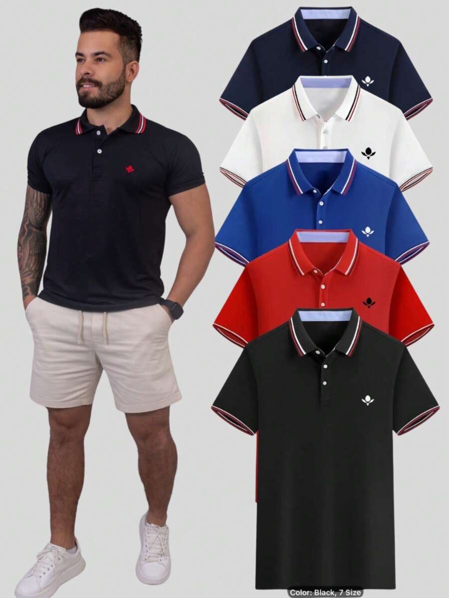Men Polo Shirts - 彩色 - 查看 1