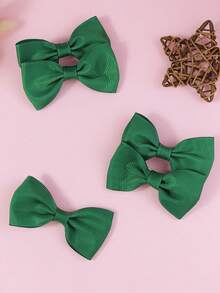 12个绿色蝴蝶发夹，适合青少年、青年和成人日常使用 - 綠色 - 查看 3