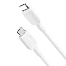 anker Kabel data USB-C A81E yang sangat tahan lama dengan kabel kepang multi-tekuk dan pengisian cepat PD 100W untuk MacBook, Samsung Galaxy, iPad Pro, Nintendo Switch, dan banyak lagi - Putih - View 2