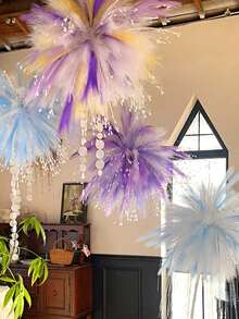 Żywa sztuczna trawa pawia – czerwona, niebieska i żółta, sztuczna dekoracja kwiatowa do wnętrz i na zewnątrz, idealna na spotkania domowe, dekoracja stołu i ogrodu, do użytku przez cały rok, dekoracja ogrodu | Żywa sztuczna trawa | Realistyczny wygląd rośliny, sztuczne kwiaty do ogrodu