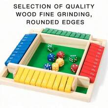1 Set Wooden Table Game, 1-12 Number Lock Box Game, Portable Tabletop Party Game, Simple & Fun Home Party, Suitable For Adult Tabletop Games, And Christmas Gift - Multicolor - View 18