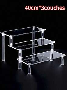 1pc Acrylic Valentine's Day Party Dessert Display Stand, Cake Display Stand, Blind Box Model Stand, Transparent Stair Stand, Storage Rack, Doll Jewelry Display Storage Rack - Multicolor - View 13