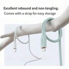 A866 Apple MFi Certified Bending-Resistant Charging Cable, Durable And Break-Proof, Does Not Damage The Battery, Fast Charging Cable, Blue - Blue - View 9