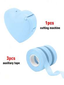 3 Rolls/2 Rolls/1 Roll Eyeshadow Tapes With Cutter, Eyeshadow & Eyeliner Stencil Tools, Eyemakeup Finishing Stickers, Eyemakeup Protective Tapes, Professional Eyelash Tapes, Adhesive Fabric Eyelash Tapes, Breathable Micro-Porous Fabric Eyelash Extension Tapes, Eyelash Lifting Tapes, And Breathable Low-Allergy Eyelash Isolation Eye Patches. - Blue - View 8