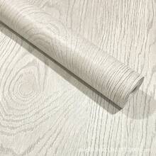1 Roll Self-Adhesive Wood Grain Wallpaper - Waterproof PVC Self-Adhesive Door Sticker, Peelable And Stick Vinyl Film, Furniture Renovation Waterproof Decorative Sticker, Suitable For Wardrobe, Cabinet, Table, Closet Furniture Decoration, Holiday Home Renovation, Christmas Christmas Decoration Christmas Tree Gift Decor Thanksgiving Wedding For Gifts Party Supplies Indoor Holiday Halloween Christmas Decor Thanksgiving Wedding For Gifts Party Supplies Halloween Decor Halloween Ornaments - White - View 5