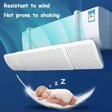 1pc Adjustable Air Conditioner Airflow Baffle,(PET) Can Adjust The Transparent Air Outlet Baffle, Can Adjust The Air Outlet Hood, Anti-Direct Air Conditioning Air Baffle, Can Be Adjusted Left And Right Up And Down Positions