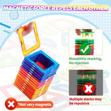 Magnetic Toys Starter Set Classroom Must Haves,Halloween Gifts For Kids Toys, Magnetic Blocks For Toddlers Magnet Building Toys Preschool Montessori Learning Games For Boys & Girls,Random Color - Multicolor - View 9