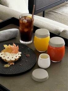 100/150个纸杯盖，防尘杯套，咖啡/茶杯套，纸质饮料杯架，适用于旅行、酒店、咖啡厅、派对、婚礼、家庭厨房，尺寸：7.5 X 7.5厘米 - 彩色 - 查看 4