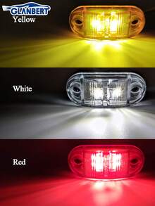 GLANBERT 4pcs Truck Side Light LED Truck Edge Light Warning Light Bar Front Rear LED Strip Lights Auxiliary Lighting Cars External Lamps Bulb For Speedboat,Trailer,Cargo Ship