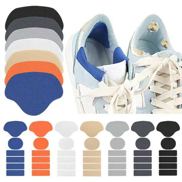 6pcs Sports Shoes Heel Patch, Side Damage Inner Lining Hole Repair, Shoe Heel Wear Patch, Self-Adhesive Patch For Heel Repair