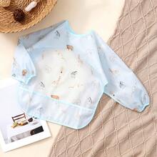 1PC Mess Proof Baby Bibs, Waterproof Smock Baby Bibs For Eating, Machine Washable Long Sleeve Bibs, Baby Led Weaning, Toddler Bibs - Multicolor - View 4