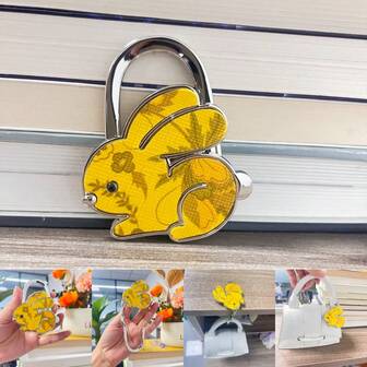 ウサギ 亜鉛合金 折りたたみ式 ハンドバッグフック 収納 バッグフック プレゼント ハードウェア クラフト ハンドバッグフック