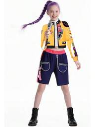 Girls Singer Costume Halloween Cosplay Stage Costume Merch 4-14 Years Old